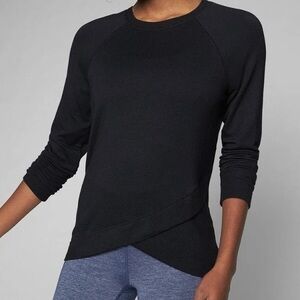 Athleta Black criss cross Sweater XS